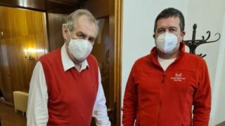 Jan Hamáček s prezidentem Milošem Zemanem