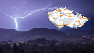 Česko zasáhnou silné bouřky.