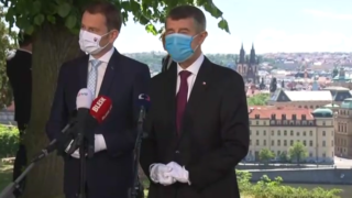 Andrej Babiš společně se slovenským premiérem Igorem Matovičem