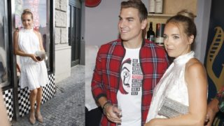 Lucie Vondráčková a David Gránský na křtu videoklipu.