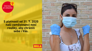 Potravinový řetězec zavádí roušky.