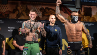 Václav Mikuláše a Karlos Vémola po vážení