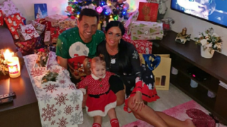 Marie Růžičková s manželem a dcerou o loňských Vánocích