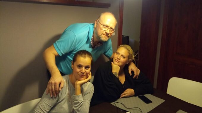 Michal Štika a jeho dcery Ornella a Charlotte