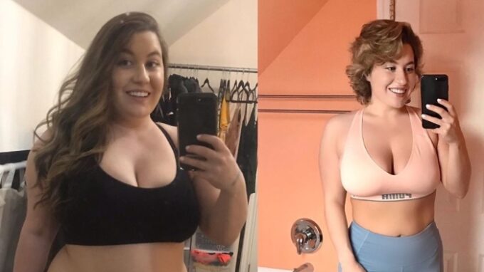 24letá žena zhubla 32 kilogramů