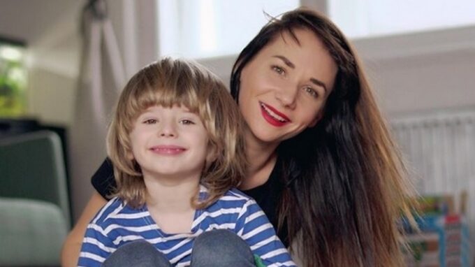 Herečka Sandra Nováková se synem Mikulášem