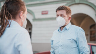 Koaliční partneři Ivan Bartoš a Vít Rakušan