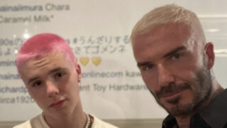 Bývalý fotbalista David Beckham se synem