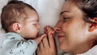 Veronika Arichteva a její syn