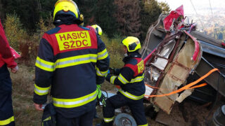 Pád lanovky na Ještěd.