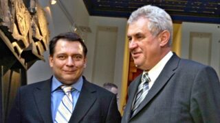 Jiří Paroubek s prezidentem Milošem Zemanem