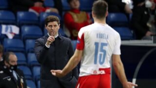 Steven Gerrard a Ondřej Kúdela