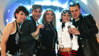 SuperStar (zleva) Aneta Langerová, Sámer Issa, Martina Balogová, Šárka Vaňková, Tomáš Savka