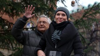 Olga Menzelová po boku manžela Jiřího Menzela