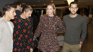 (Zleva) Karolína Plíšková, Michal Hrdlička, Kristýna Plíšková a budoucí tatínek Dávid Hancko