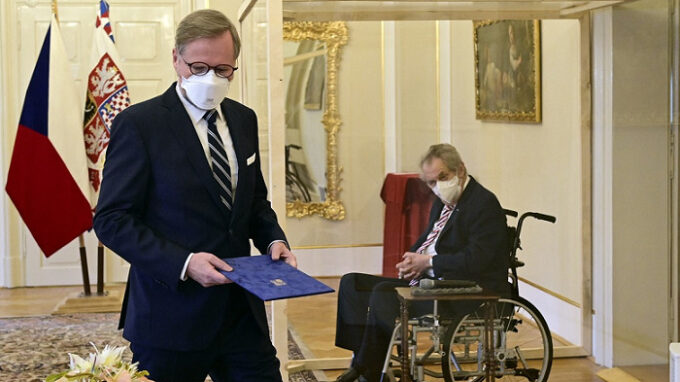 Petr Fiala a prezident Miloš Zeman