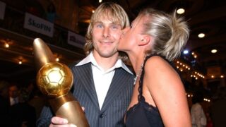 Držitel Zlatého míče Pavel Nedvěd po boku exmanželky Ivany