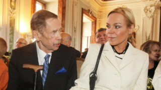 První český prezident Václav Havel s manželkou Dagmar