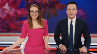 Televizní moderátoři Sabina Dračková a Petr Suchoň