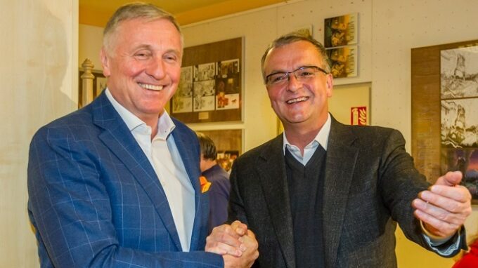 Mirek Topolánek a Miroslav Kalousek v roce 2016.