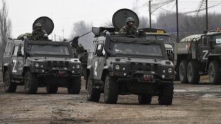 Písmeno »Z« na ruských vojenských vozech