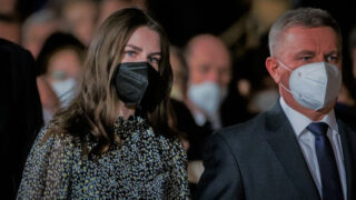 Kateřina Zemanová po boku Vratislava Mynáře