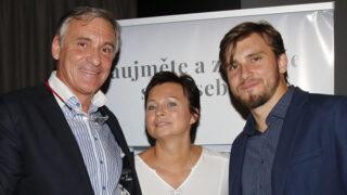 Jan Čenský s manželkou a synem