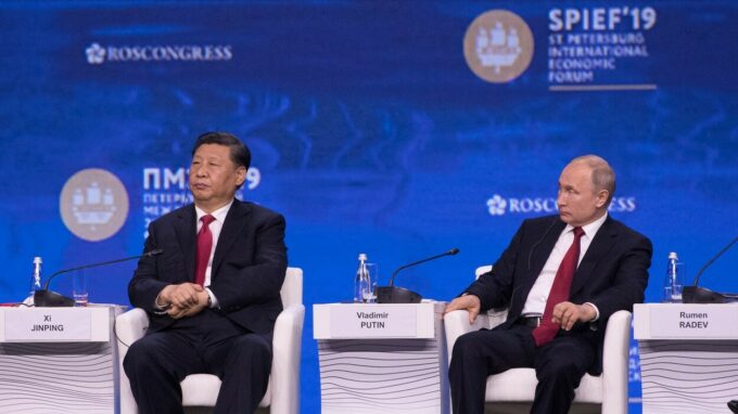 Si Ťin-pching a Vladimir Putin