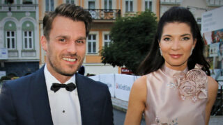 Leoš Mareš s manželkou Monikou Marešovou