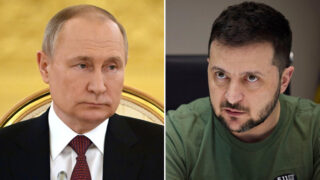 Vladimir Putin a Volodymyr Zelenskyj