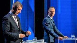 Předseda Pirátů Ivan Bartoš a premiér Andrej Babiš