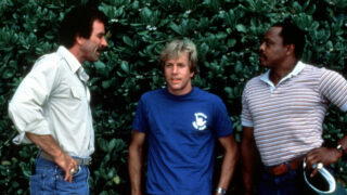 (zleva) Tom Selleck, Jameson Parker, Roger E. Mosley