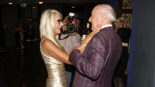 Felix Slováček a blondýna