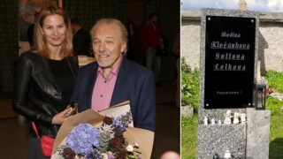 Ivana Gottová a Karel Gott / hrob rodičů Karla Gotta