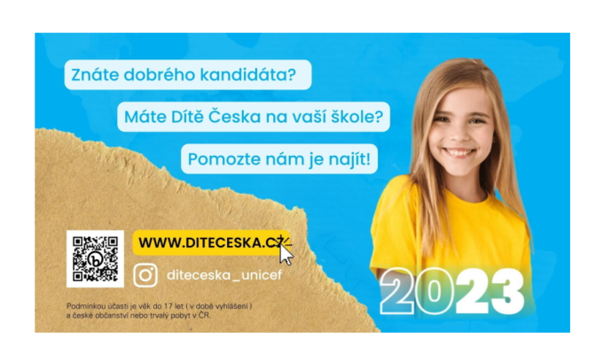 UNICEF otevírá 3. ročník ankety Dítě Česka