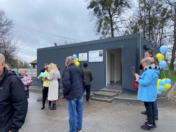 Modulární zdravotnická stanice na Ukrajině