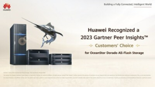 Huawei získává ocenění Customer's Choice v žebříčku Gartner Peer Insights™ Voice of the Customer 2023 v kategorii primárních úložišť za své úložiště OceanStor Dorado All-Flash Storage