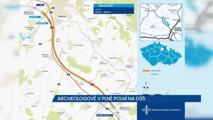 Archeologové v plné polní na D35, úsek Hořice - Sadová má být hotový v roce 2025