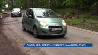 Zlínský kraj opravuje silnici v havarijním stavu na Žlutavě
