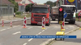 ŘSD opravuje silnici I/55 ve Veselí nad Moravou, na místě dejte pozor na dopravní komplikace