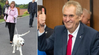 Ivana Zemanová v roce 2013 se psem Darcym / Miloš Zeman