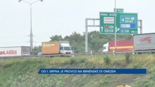 Od 1. srpna se začala rozšiřovat D1, jízdní pruh je zúžený