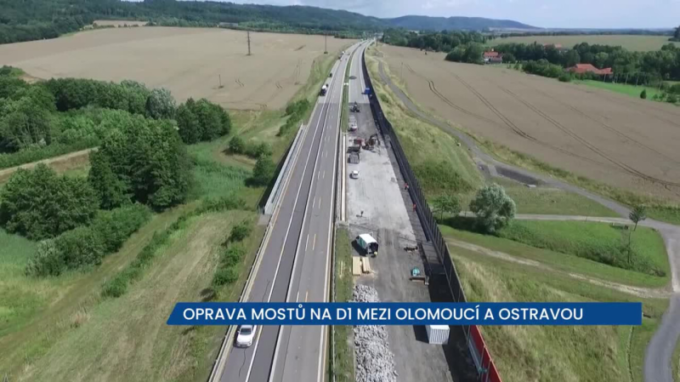 ŘSD opravuje mosty na D1 mezi Olomoucí a Ostravou, provoz v omezených místech bývá bez komplikací