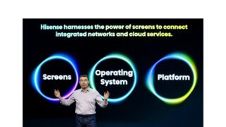 Prezident skupiny Hisense Fisher Yu na veletrhu IFA 2023 představil technický systém typu 