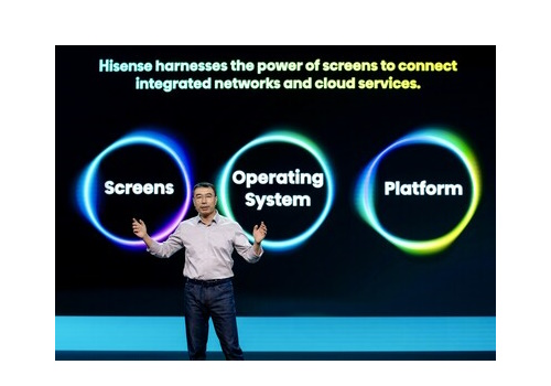 Prezident skupiny Hisense Fisher Yu na veletrhu IFA 2023 představil technický systém typu 