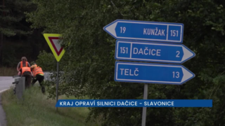 Silnice z Dačic do Slavonic se bude opravovat tři měsíce