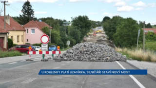 U Rohlenky je uzavírka kvůli novému mostu, objížďka vede přes D1, dálniční známka netřeba