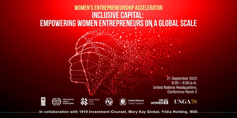 Začíná možnost registrace účasti k akci Women’s Entrepreneurship Accelerator Event při UNGA78 značící milník čtyřletého výročí