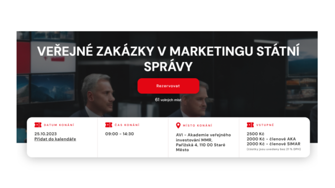 Workshop na téma Veřejné zakázky v marketingu státní správy