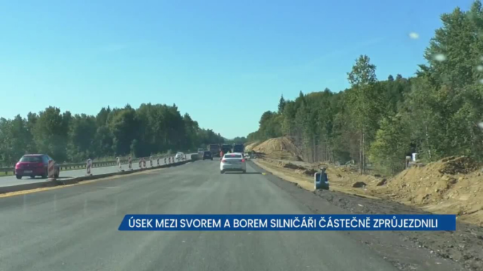 Úsek mezi Novým Borem a Svorem ŘSD částečně zprůjezdnilo